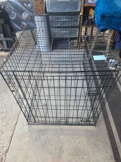 Large 48" Folding Metal Dog Crate (No Tray)