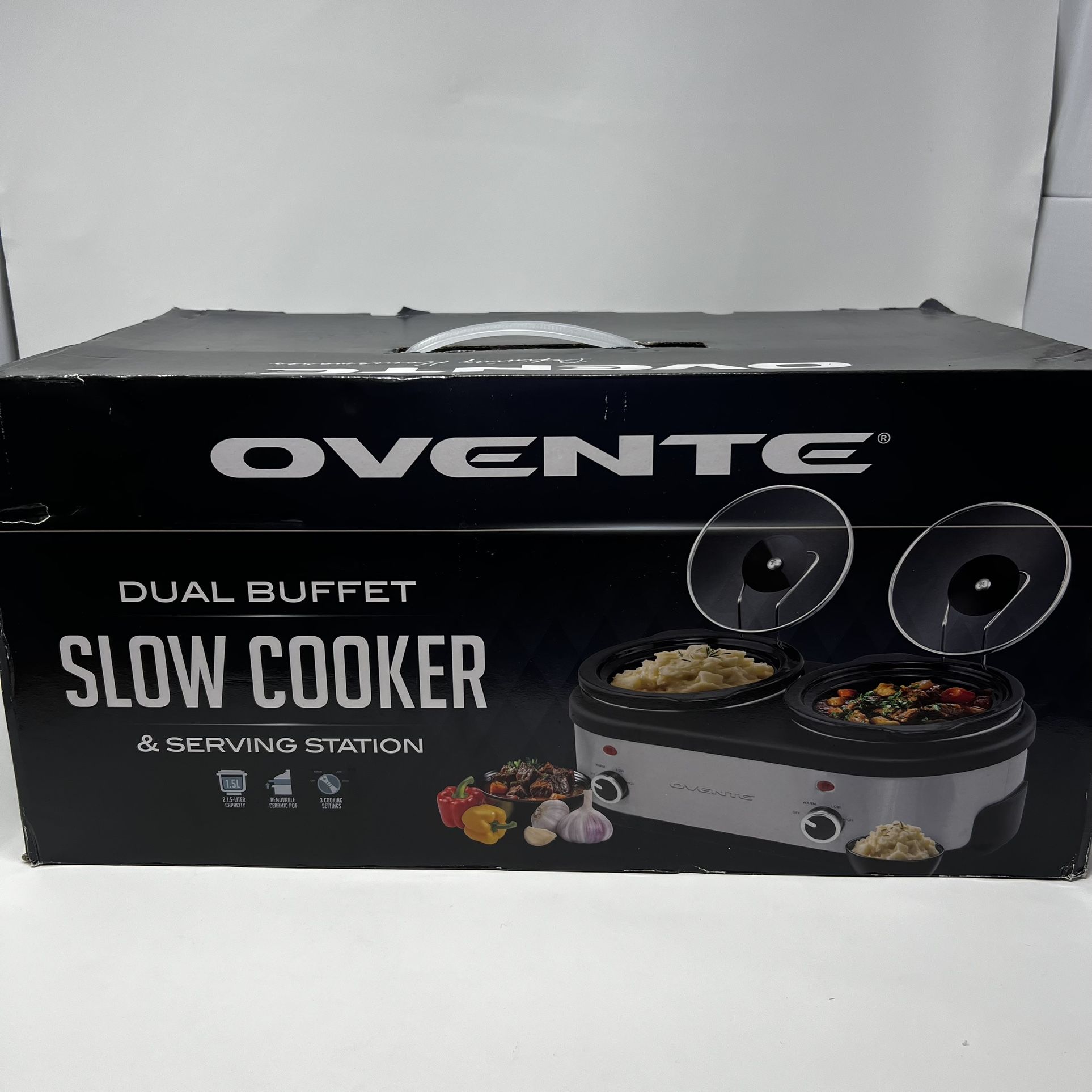 Ovente Dual Buffet Station Slow Cooker