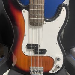 Crescent Bass Guitar Sunburst