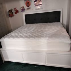 White N Gray Bed frame 