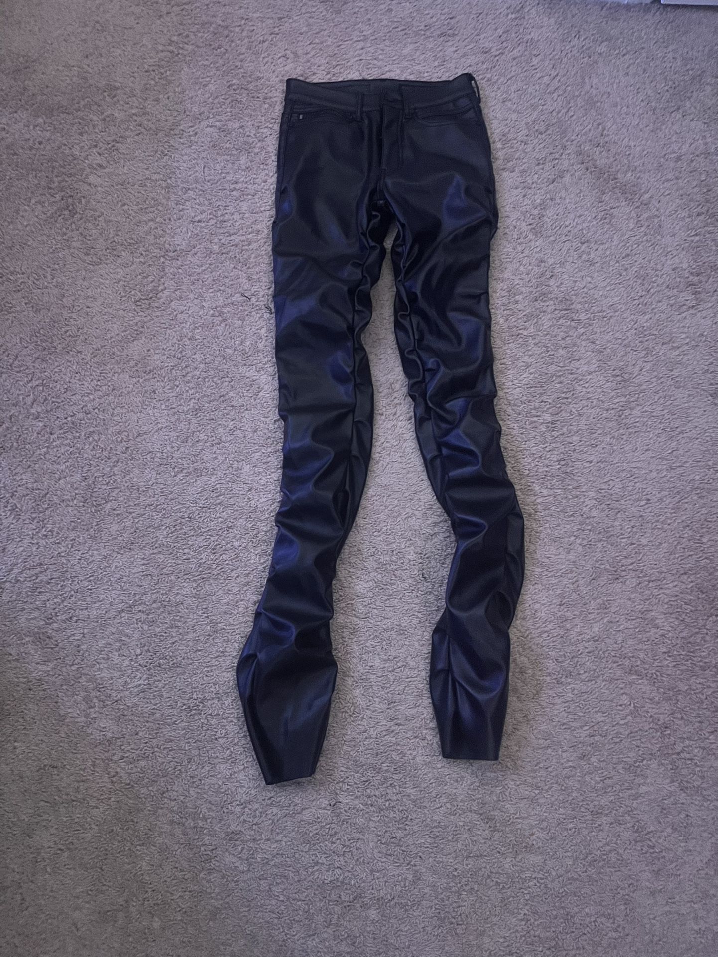 Leather Stacked Pants