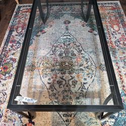 Glass & Metal Coffee Table / End Tables