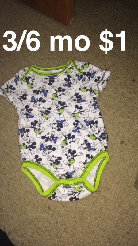 3/6 mo Mickey Mouse onesie