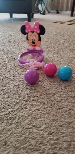 Minnie mouse bath basket toy
