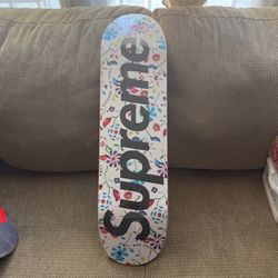 SS19 Supreme Airbrushed Floral Deck - White for Sale in Glendale