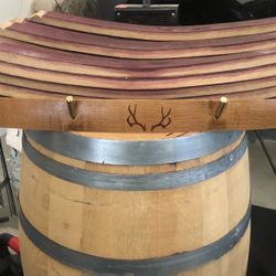 Wine Barrel Stave Hat Rack