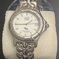 Men’s Or Ladies Movado Esq Swiss Date Window Watch 