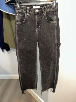 Bershka Acid Wash Cargo Jeans