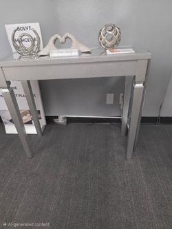 Silver Mirrored Console Table