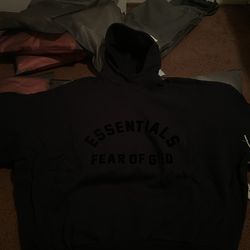 Jet Black Essentials Hoodie
