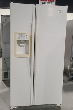 GE Side-by-Side White Fridge
