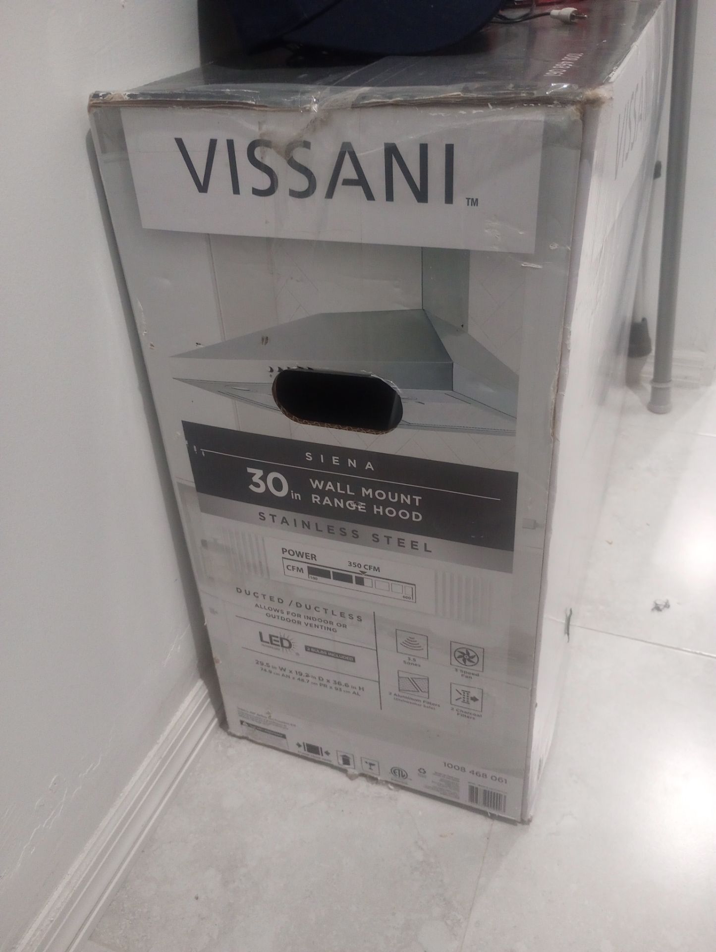 Wall mount range hood