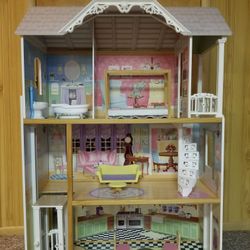 Large 3 story Doll House with Accessories