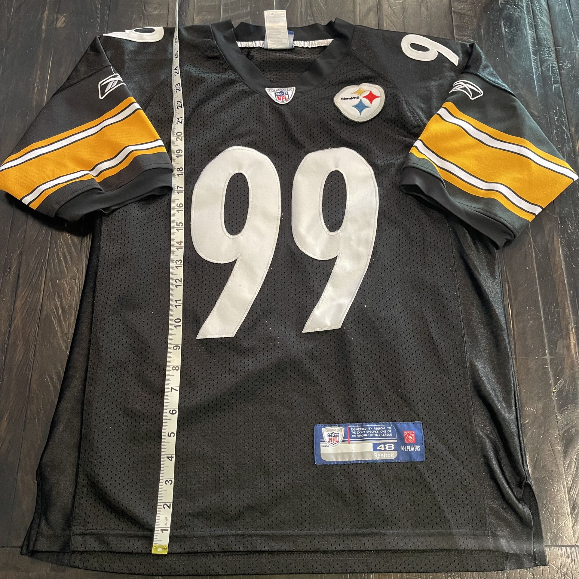 Pittsburgh Steelers Brett Keisel “Da Beard” Authentic Reebok Jersey Mens Size XL