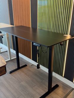 63” Black Electric Standing Desk Home Office Desk