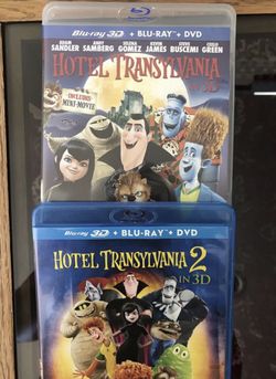 Hotel Transilvania 1 And 2 3d Blu-ray all for $16, Disney marvel Harry Potter DC movies Bluray and dvd collectibles