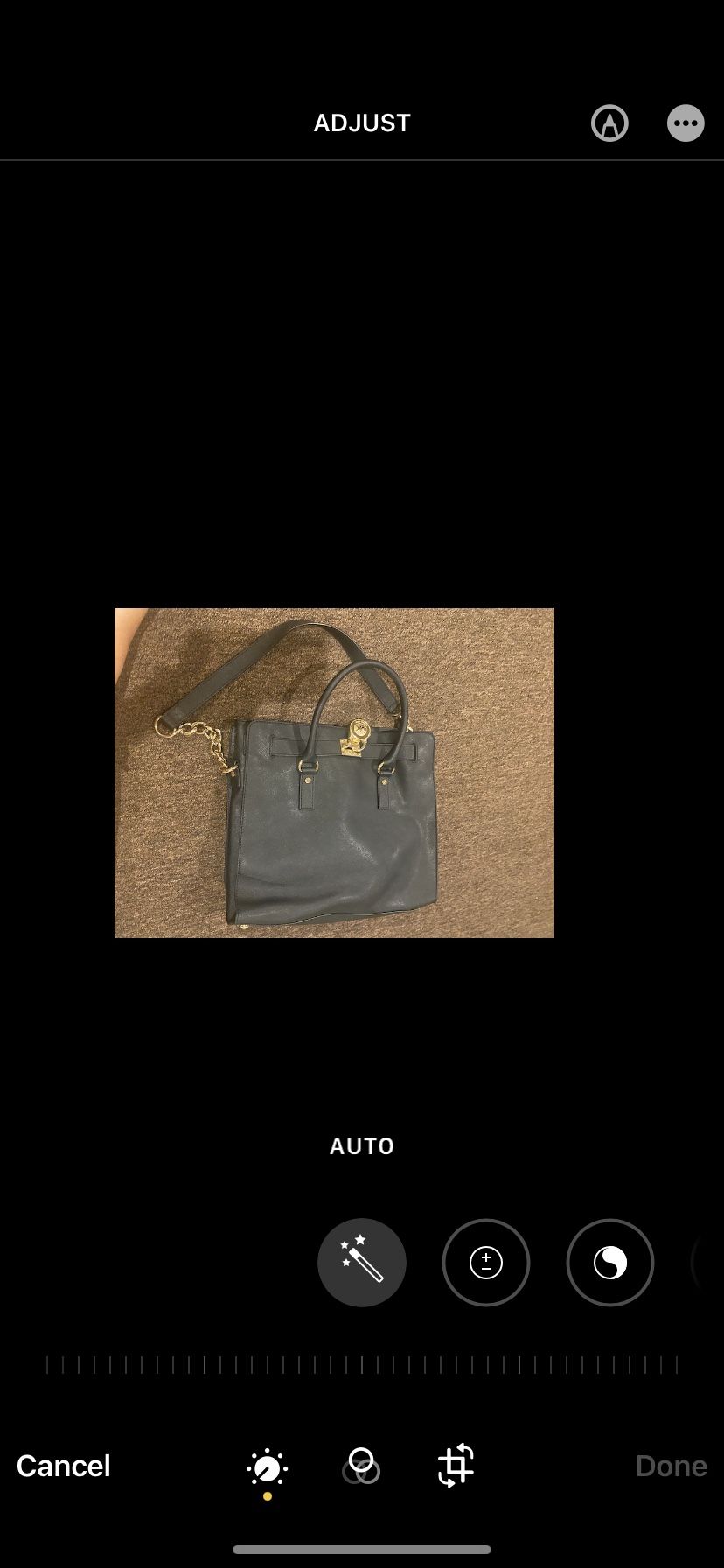 Michael Kors Hamilton Large Bag Purse Black Gold Hardware...