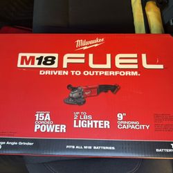 Milwaukee M18 Fuel 7"/9" Large Angle Grinder and M18 Cordless Grease Gun with battery. All brand new in the box. $500 firm