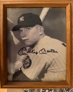Authentic Mickey Mantle Signed 8x10 Photo - NY Yankees (Framed w/ COAs)