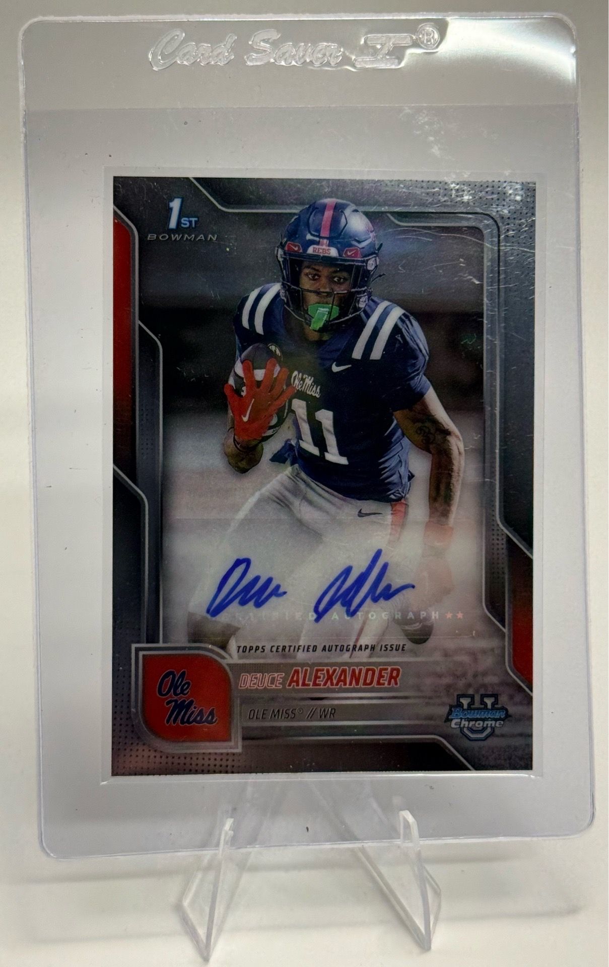 Topps 2025 Bowman University Chrome Deuce Alexander Autograph #BCA-DAL Ole Miss
