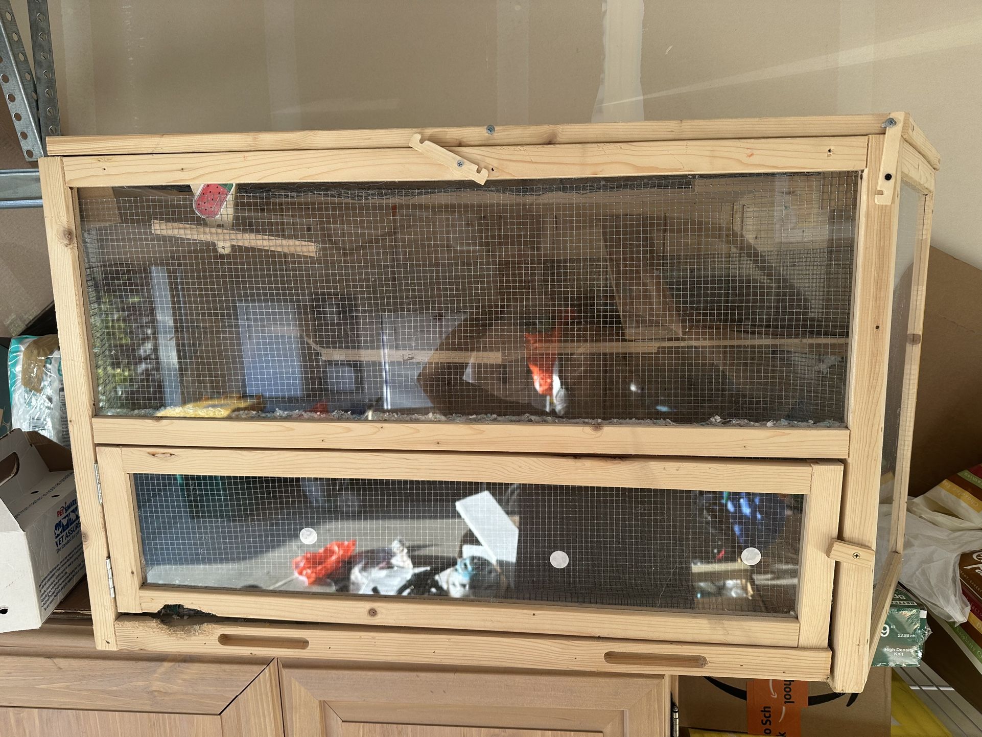 Hamster Cage With Bedding And Food