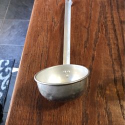 Vintage Large Aluminum Water Dipper Hanging Ladle