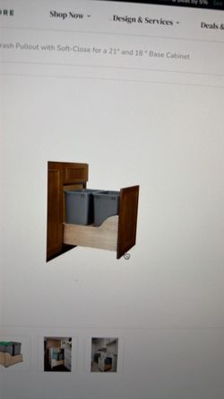 21” forevermark cabinet double trash can tray