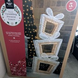 5' Twinkling Present Tower