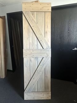 24''x 84'' Solid Wood Sliding Barn Door with Hardware Kit