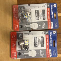 MARINE BOAT LED BAYONETS DOUBLE CONTACT BRAND NEW