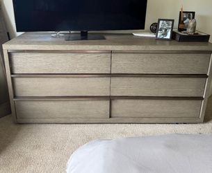 Restoration Hardware Bezier 6-Drawer Dresser – Gray Oak