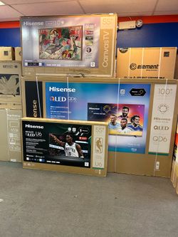 Hisense TV’s in stock 55in-100in!!