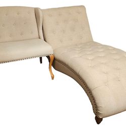 Lounge Chair and Contemporary Wingback Tufted