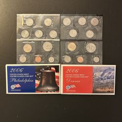 Coins – Uncirculated 2006 Mint Set in original mint packaging – 10 Philadelphia coins and 10 Denver coins – Total 20 coins $13