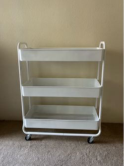 White Rolling Cart