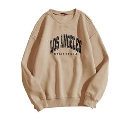Women's Hoodies Sport Pullover Fashion Letter Print O Neck Top Long-Sleeve Hooded Tops Warm Soft Top Loose Fit Sweatshirts Size S Small 