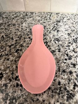 Pink cooking spoon holder