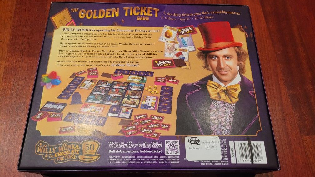 Willy Wonka & The Golden Ticket Board Game New