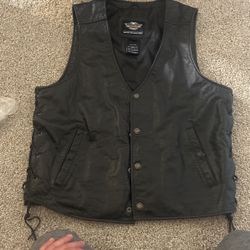 Leather Harley Davidson vest