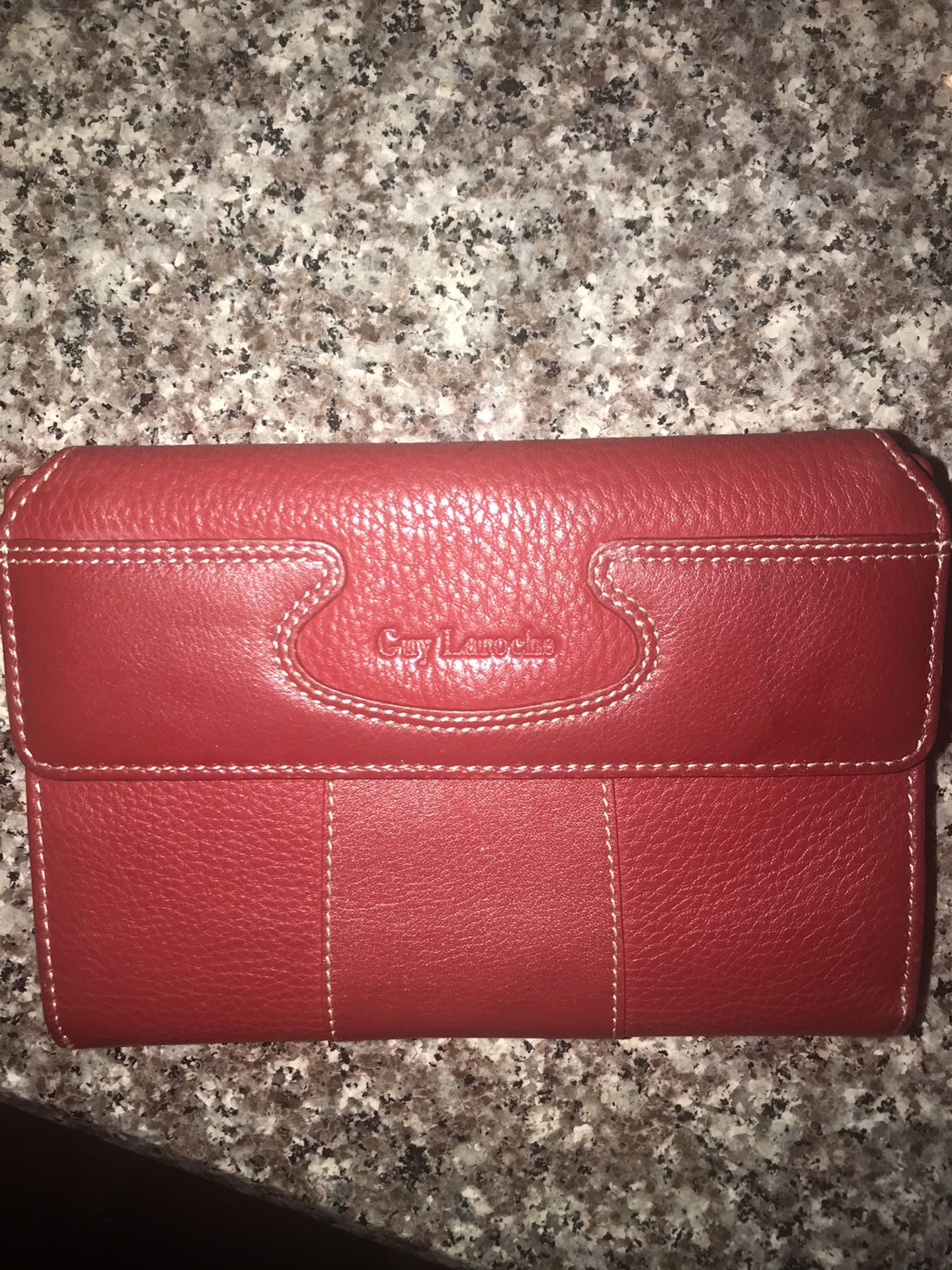 Guy Laroche Red Leather Wallet