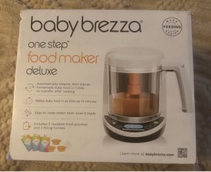 New One (1) Baby Brezza One Step Baby Food Maker Deluxe Cooker and Blender to Steam + Puree