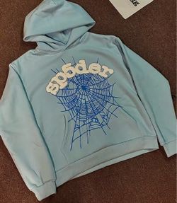 Baby blue Sp5der hoodie size m