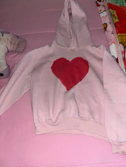 Pink heart hoodie