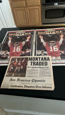 49ers Joe Montana traded newspapers