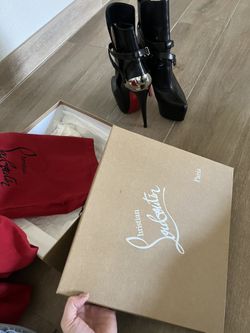Christian Loubutin Black Boots 7