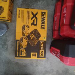 DeWalt 20 V Max Starter Kit B Whit XR 5.0battery And 4 Amp Charger And Bag