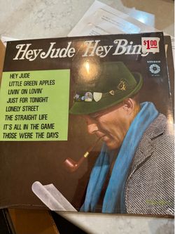 Hey Jude / Hey Bing! Vinyl Record LP. Bing Crosby