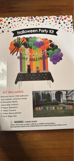 Halloween Party Kit with Balloon Arch