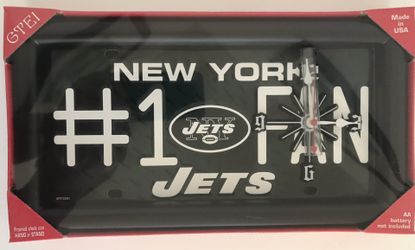New York Jets NFL License Plate Clock