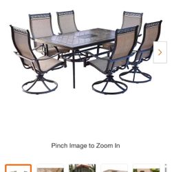 Dining Set with Rectangular Pocelain Tile Brand New 